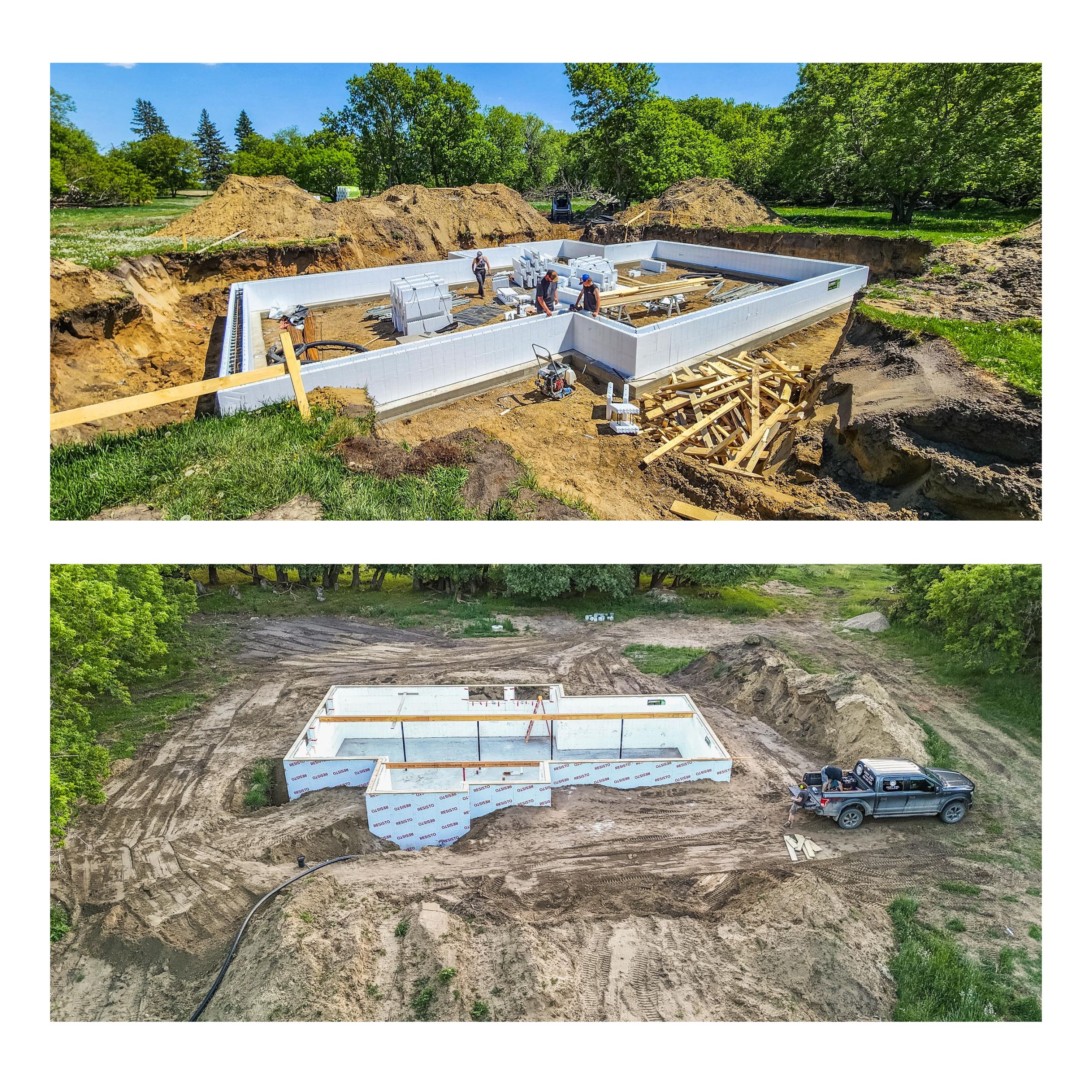 Concrete foundation work completed by Grey Owl Construction